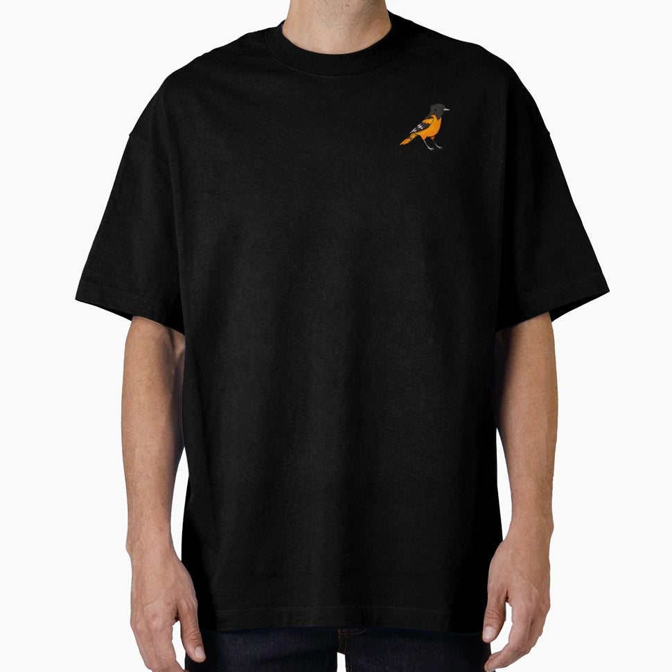 Overly Orange Oriole Bird T-Shirt - Minimalist Print for Adults - T-Shirt, Sweatshirt, Hoodie