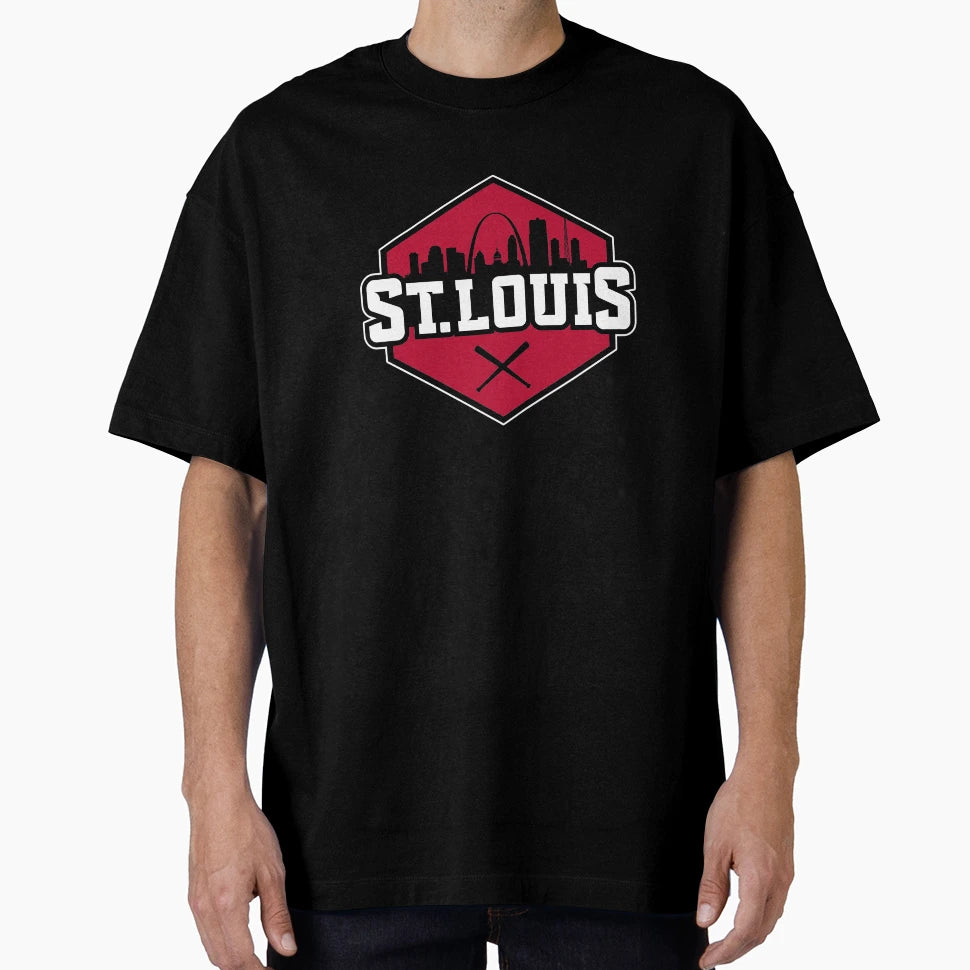 St Louis Baseball Modern City T-Shirt - Aesthetic Graphic for Adults - T-Shirt, Sweatshirt, Hoodie