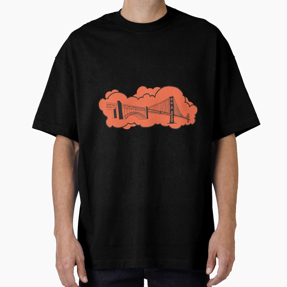 Golden Gate Bridge San Francisco T-Shirt - Minimalist Print for Adults - T-Shirt, Sweatshirt, Hoodie