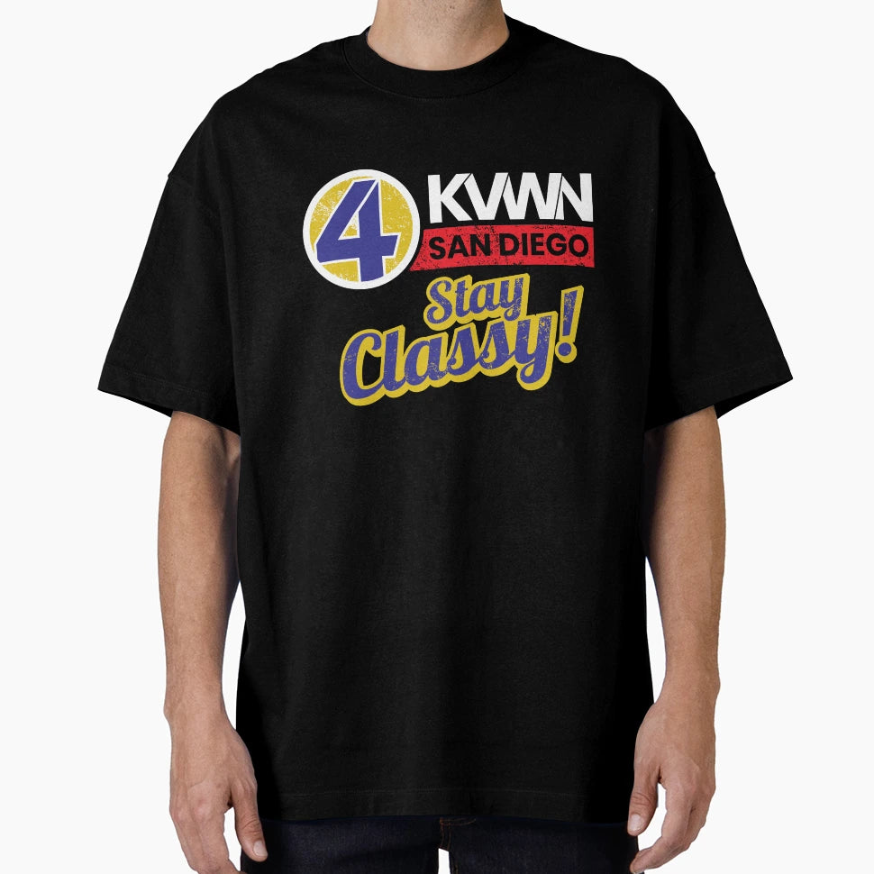 Kvwn News Team Stay Classy San Diego T-Shirt - Graphic Print Unisex - T-Shirt, Sweatshirt, Hoodie