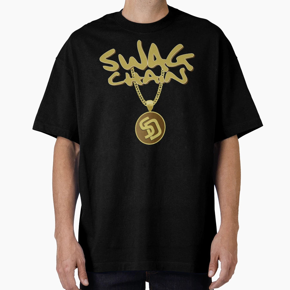 Swag Chain San Diego Baseball Home T-Shirt - Casual Everyday Wear Unisex - T-Shirt, Sweatshirt, Hoodie
