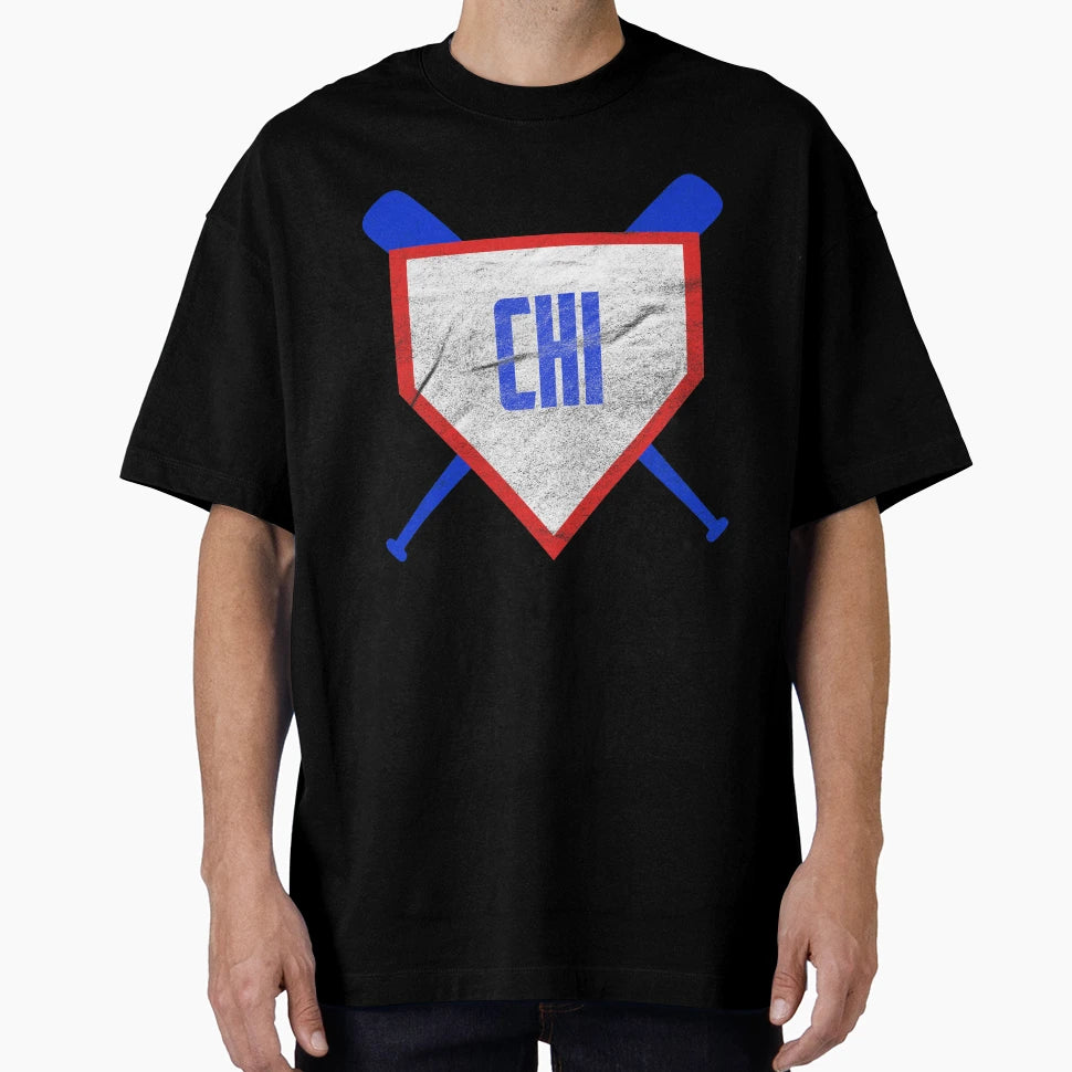 Chicago Abbreviation Baseball Home T-Shirt - Streetwear Style for Adults - T-Shirt, Sweatshirt, Hoodie