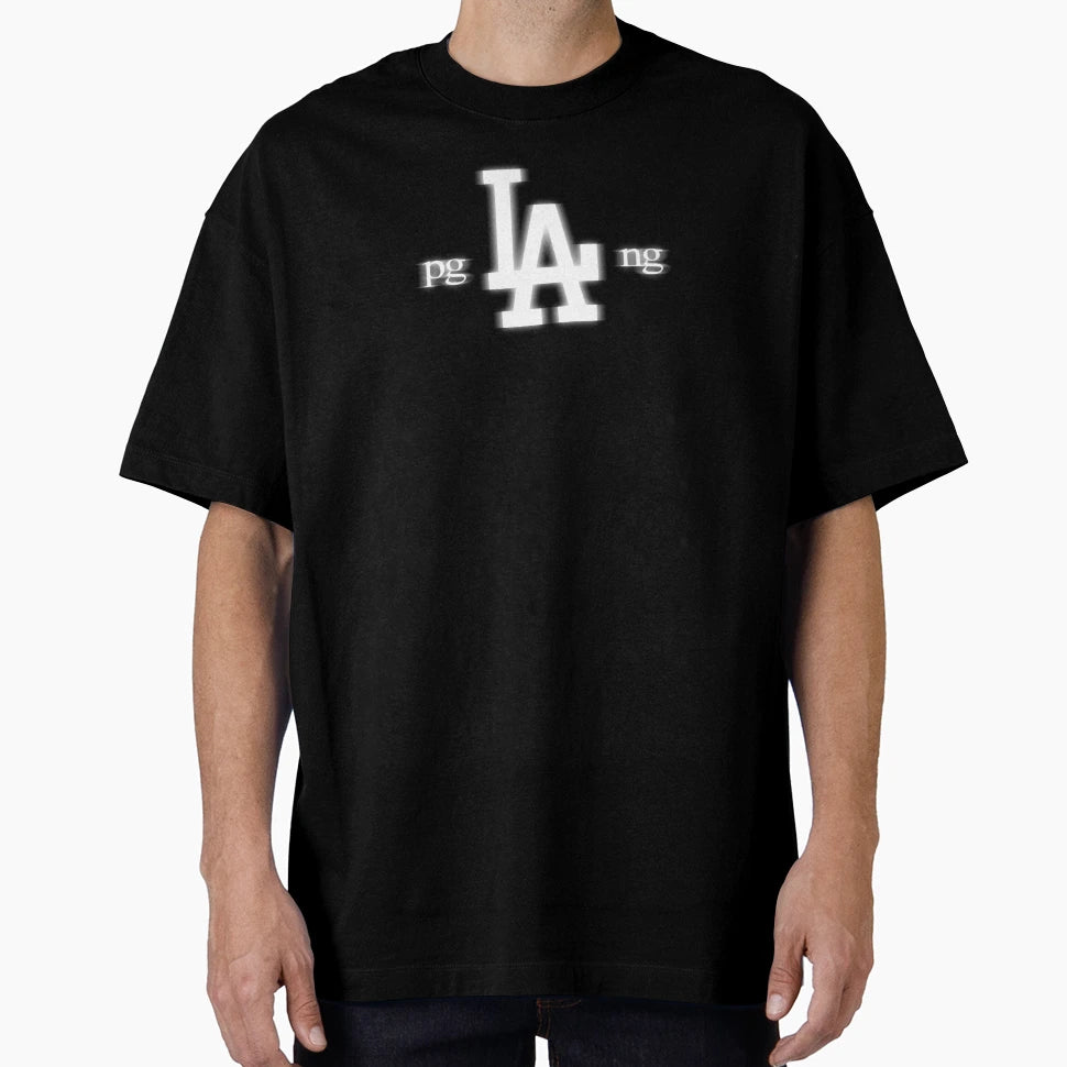 La Typography Blurred White Streetwear T-Shirt - Unique Graphic Unisex - T-Shirt, Sweatshirt, Hoodie