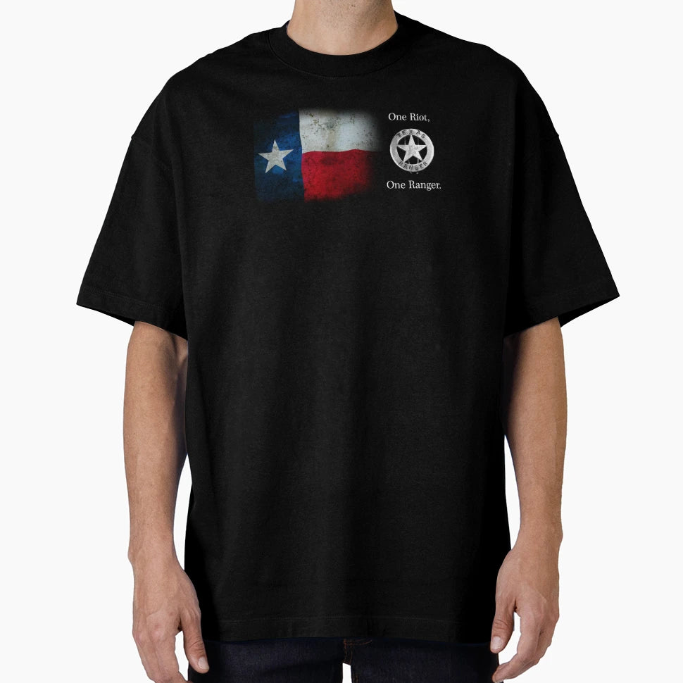 Texas Ranger Motto One Riot One Ranger T-Shirt - Unique Graphic Men Women - T-Shirt, Sweatshirt, Hoodie