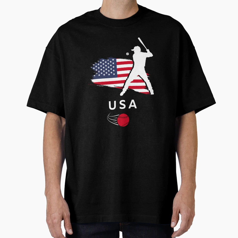 Usa Baseball T-Shirt - Unique Graphic Unisex - T-Shirt, Sweatshirt, Hoodie