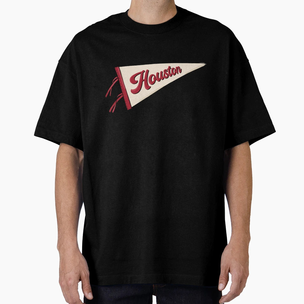 Houston Pennant Flag T-Shirt - Minimalist Print Men Women - T-Shirt, Sweatshirt, Hoodie