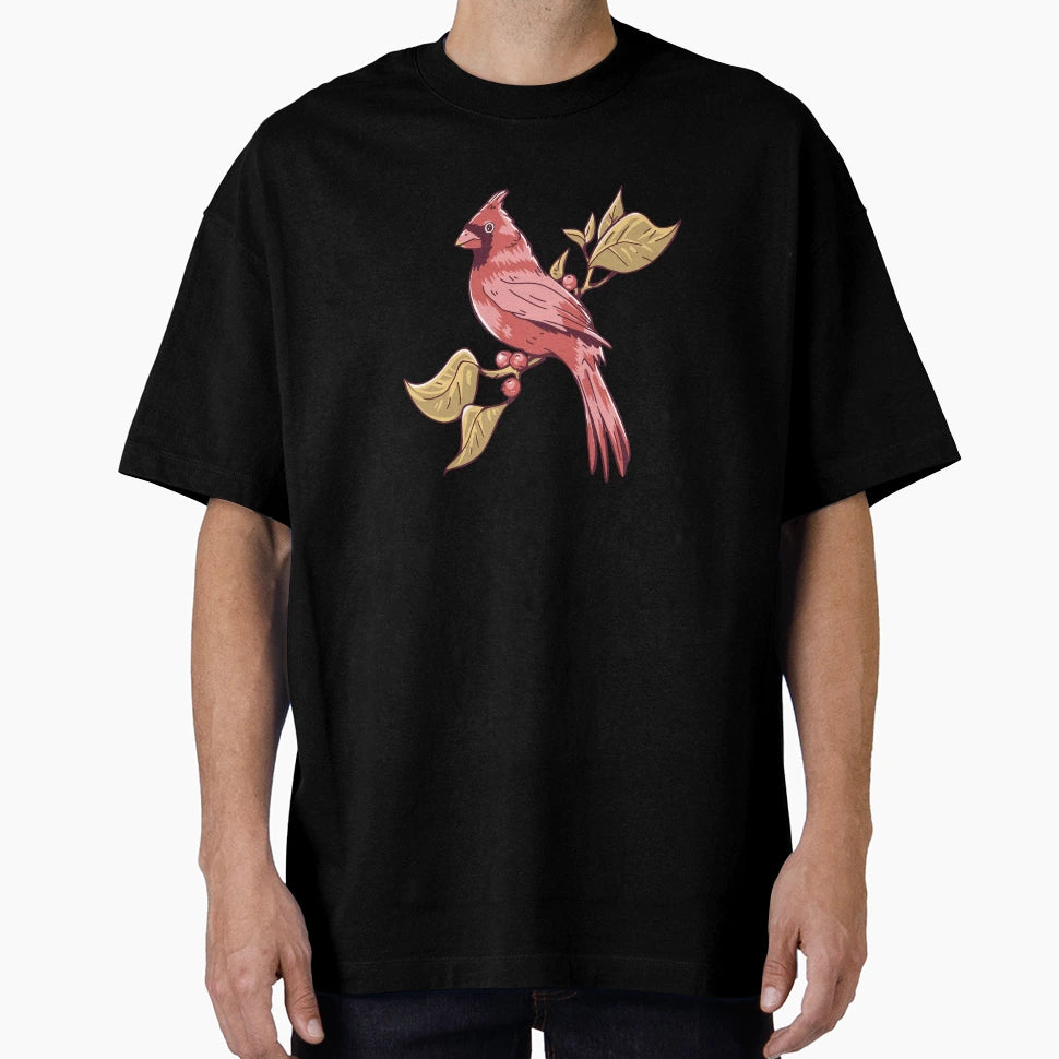 Red Cardinal Bird T-Shirt - Custom Art Print for Adults - T-Shirt, Sweatshirt, Hoodie