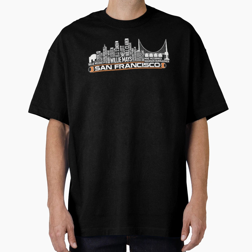 San Francisco Baseball Team All Time T-Shirt - Custom Art Print for Adults - T-Shirt, Sweatshirt, Hoodie