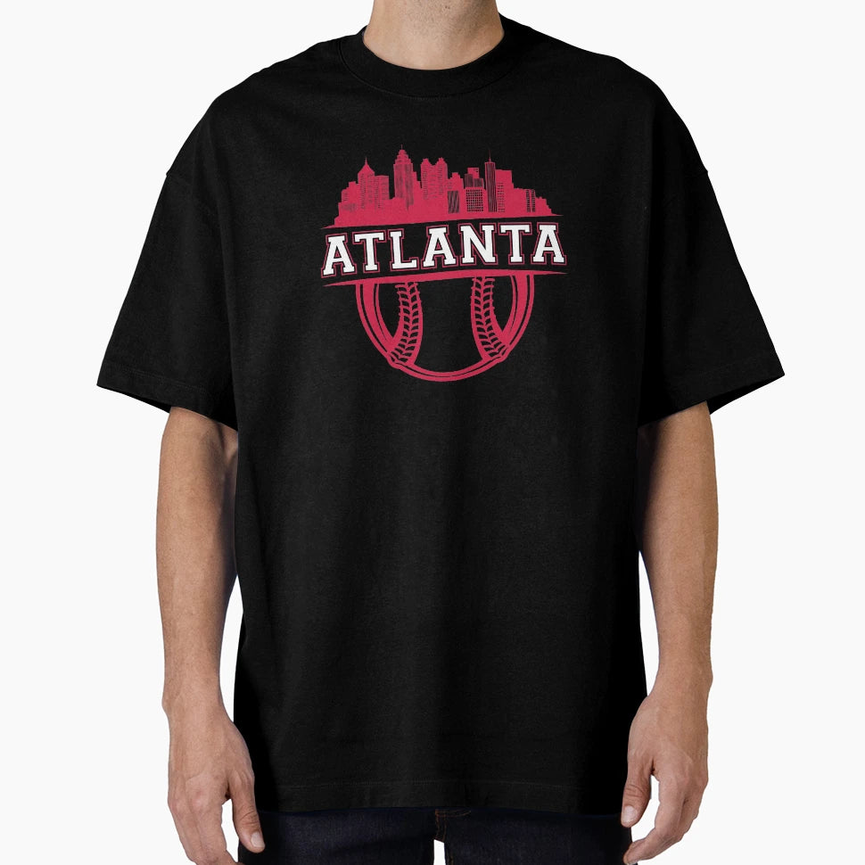 Downtown Atlanta Skyline Atl Baseball T-Shirt - Unique Graphic for Adults - T-Shirt, Sweatshirt, Hoodie