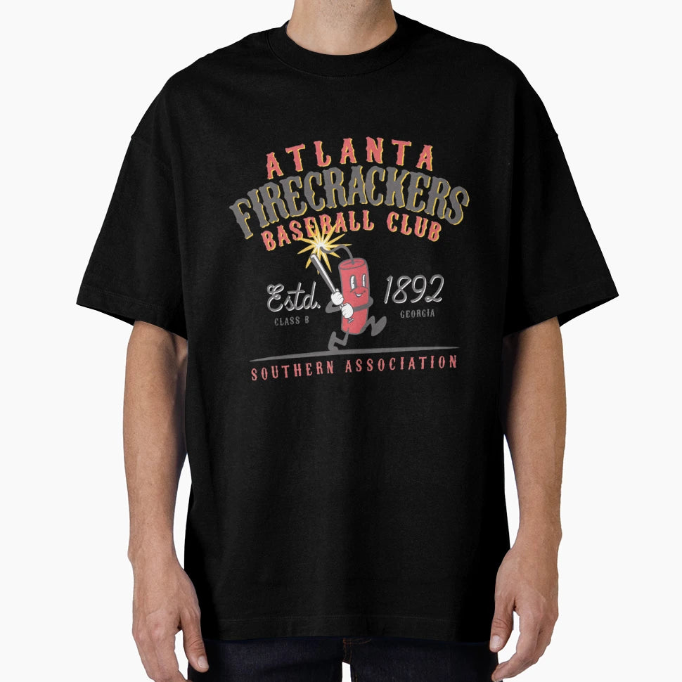 Atlanta Firecrackers Baseball Club T-Shirt - Unique Graphic for Adults - T-Shirt, Sweatshirt, Hoodie