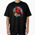 Street Art Red Cardinal Graffiti T-Shirt - Aesthetic Graphic Unisex - T-Shirt, Sweatshirt, Hoodie