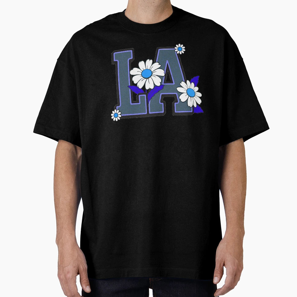 Bloom La Logo Purple Navy T-Shirt - Trendy Graphic Men Women - T-Shirt, Sweatshirt, Hoodie