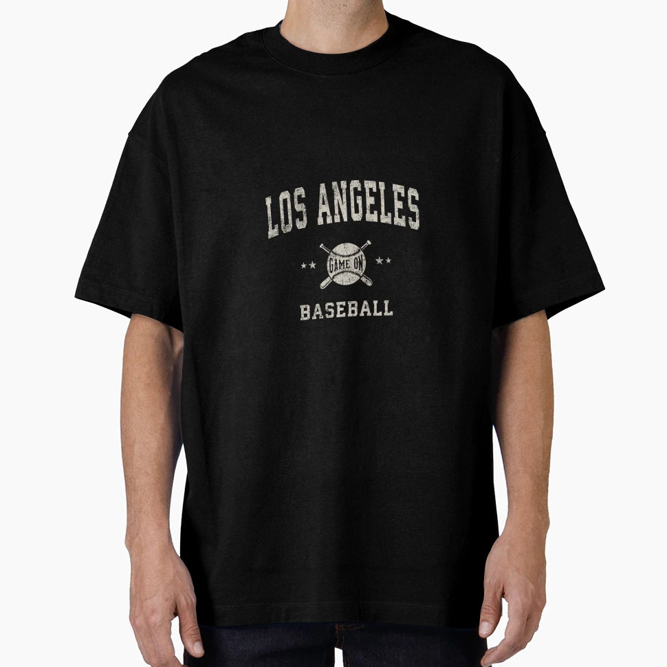 Los Angeles La Baseball Throwback T-Shirt - Graphic Print Men Women - T-Shirt, Sweatshirt, Hoodie