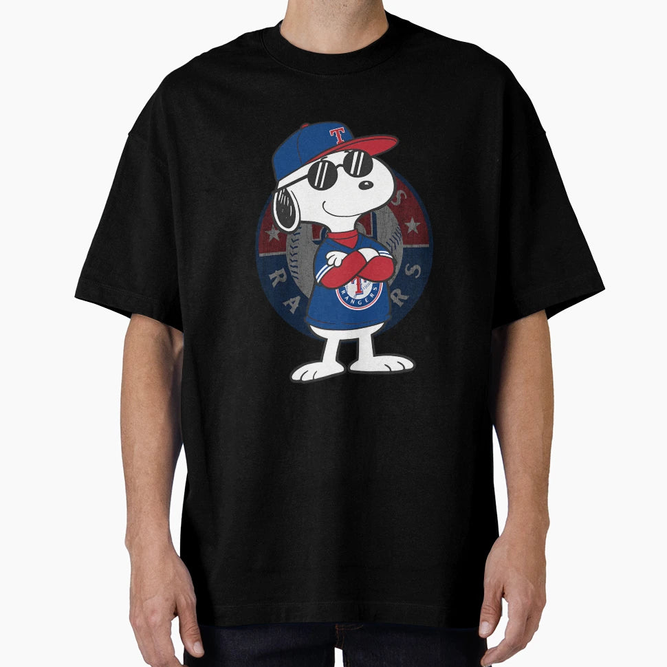 Snoopy Rangers Baseball T-Shirt - Aesthetic Graphic Men Women - T-Shirt, Sweatshirt, Hoodie