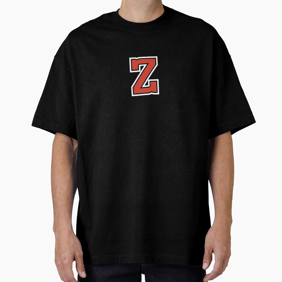 Letter Z Initial Z Varsity Red T-Shirt - Trendy Graphic for Adults - T-Shirt, Sweatshirt, Hoodie