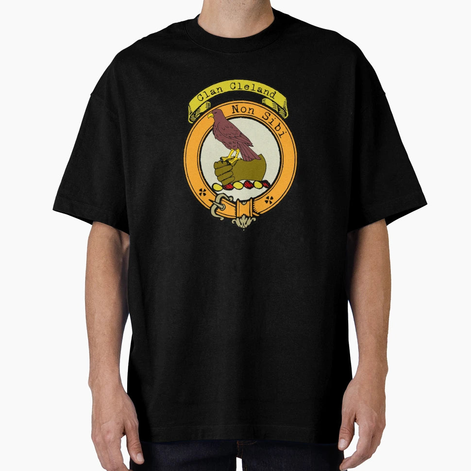 Cleland Clan Surname Crest T-Shirt - Casual Everyday Wear Unisex - T-Shirt, Sweatshirt, Hoodie