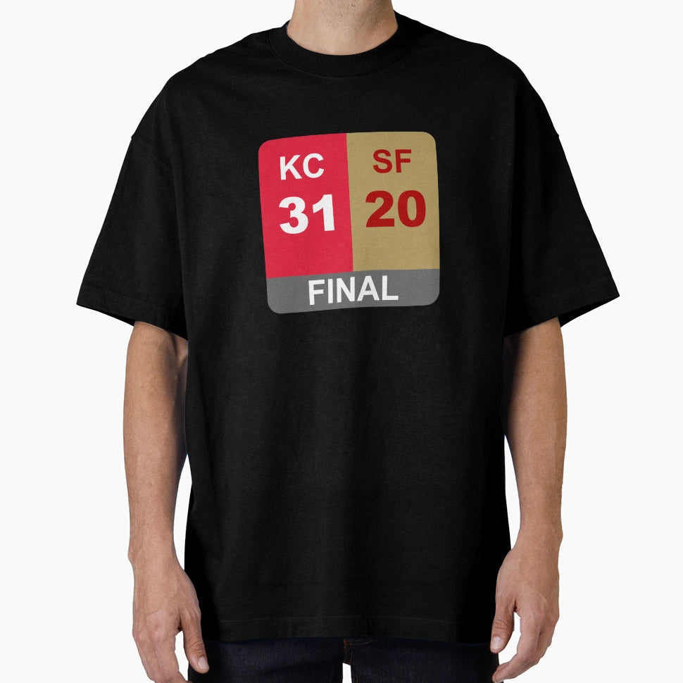 Super Bowl Liv Final Score T-Shirt - Aesthetic Graphic Men Women - T-Shirt, Sweatshirt, Hoodie