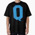 Alphabet Blue Q Sports Letter Q T-Shirt - Casual Everyday Wear Men Women - T-Shirt, Sweatshirt, Hoodie