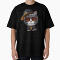 Black White Cat Hip Hop Super Star T-Shirt - Aesthetic Graphic Unisex - T-Shirt, Sweatshirt, Hoodie