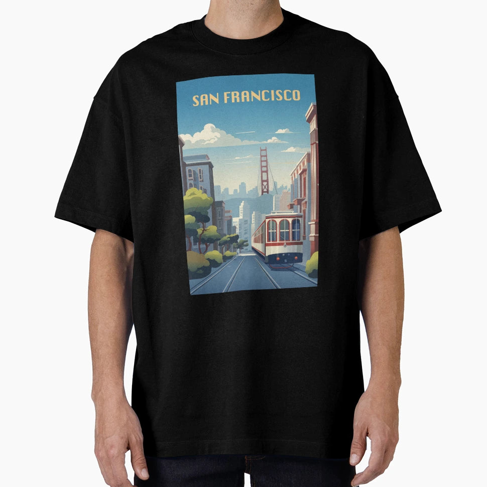 San Francisco California Usa Travel T-Shirt - Aesthetic Graphic Men Women - T-Shirt, Sweatshirt, Hoodie