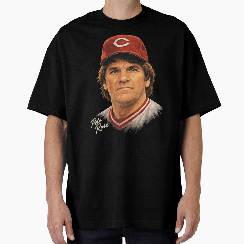 Pete Rose Baseball Art T-Shirt - Novelty Apparel Unisex - T-Shirt, Sweatshirt, Hoodie