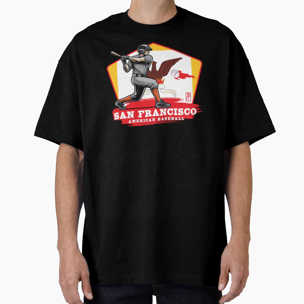 Usa American Baseball San Francisco T-Shirt - Custom Art Print Men Women - T-Shirt, Sweatshirt, Hoodie