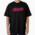 Atlanta Ga Sports Script Logo Red And T-Shirt - Custom Art Print Men Women - T-Shirt, Sweatshirt, Hoodie