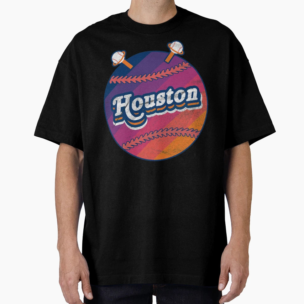 Houston Alien Baseball T-Shirt - Minimalist Print Men Women - T-Shirt, Sweatshirt, Hoodie