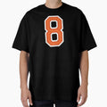 Sports Number 8 Jersey Eight Orange T-Shirt - Custom Art Print for Adults - T-Shirt, Sweatshirt, Hoodie