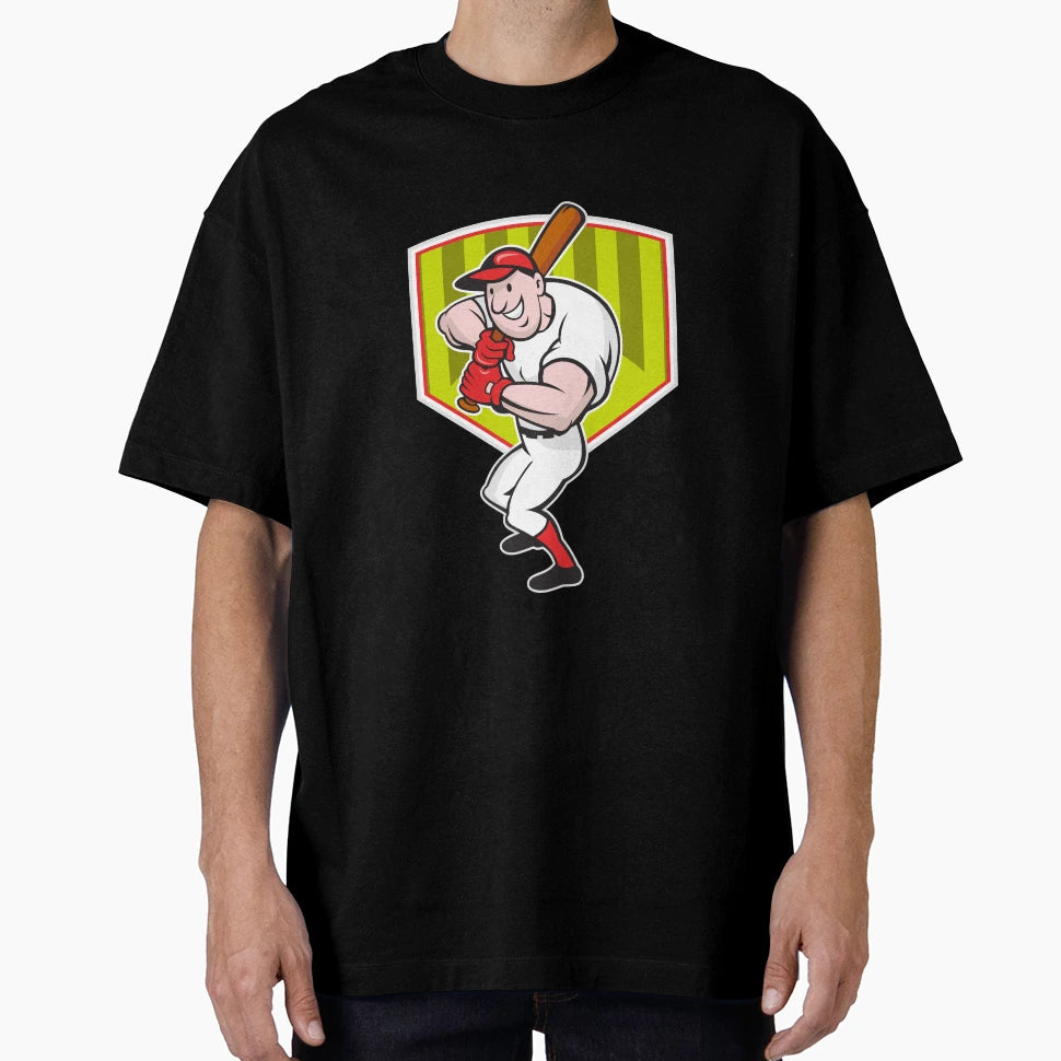 Baseball Player Batting Diamond T-Shirt - Novelty Apparel for Adults - T-Shirt, Sweatshirt, Hoodie