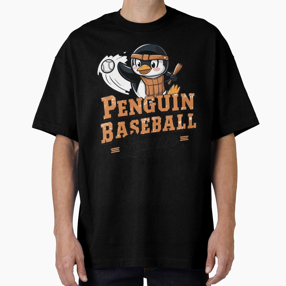 Penguin Baseball League T-Shirt - Aesthetic Graphic Men Women - T-Shirt, Sweatshirt, Hoodie