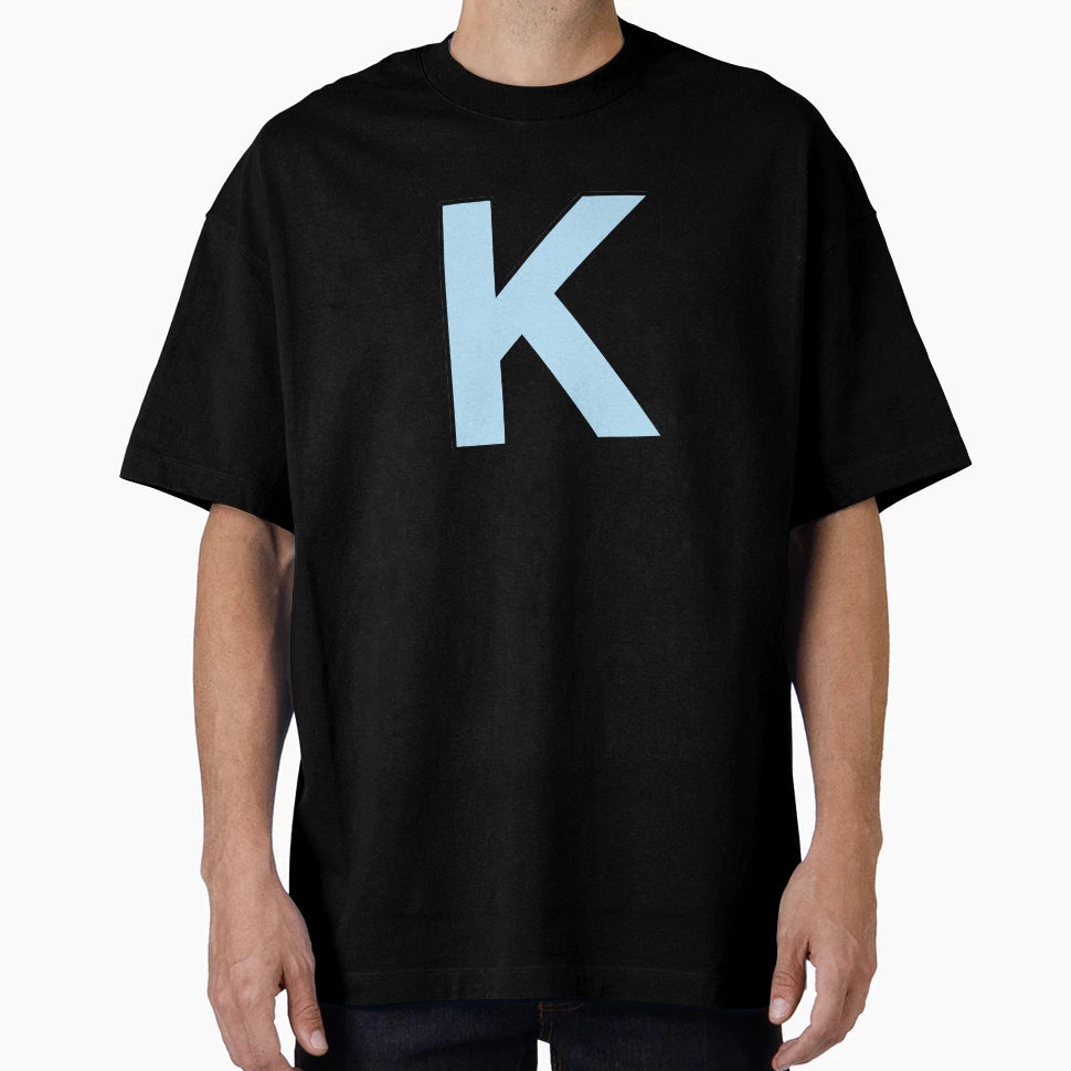 Blue Letter K T-Shirt - Graphic Print Men Women - T-Shirt, Sweatshirt, Hoodie