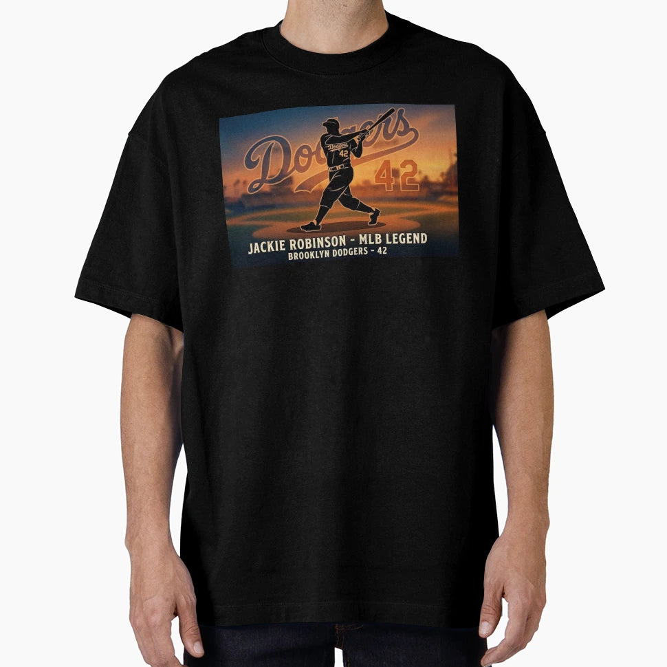 Jackie Robinson Dodgers Legend 42 T-Shirt - Aesthetic Graphic for Adults - T-Shirt, Sweatshirt, Hoodie