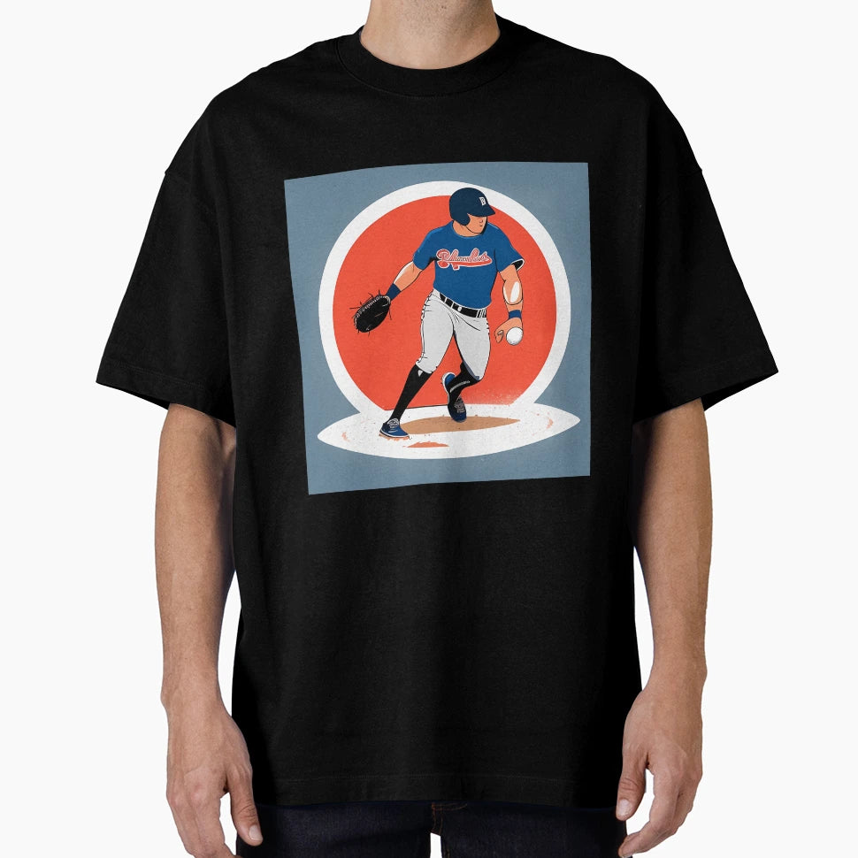 Baseball Sliding T-Shirt - Minimalist Print Men Women - T-Shirt, Sweatshirt, Hoodie