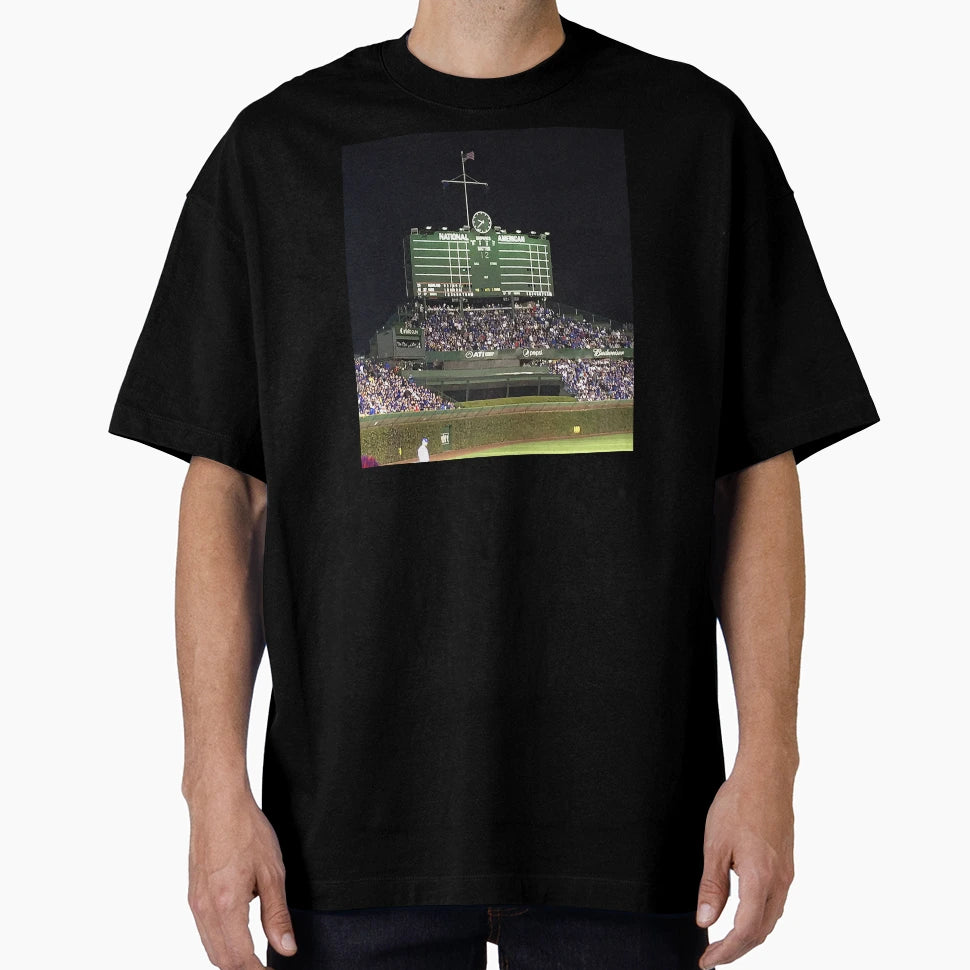 Wrigley Field Outfield Scoreboard T-Shirt - Graphic Print for Adults - T-Shirt, Sweatshirt, Hoodie
