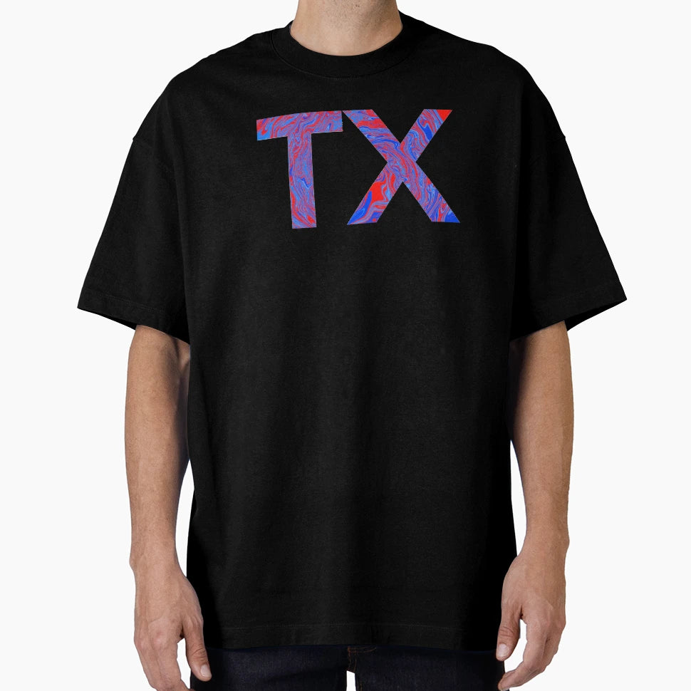 Red And Blue Tx T-Shirt - Aesthetic Graphic for Adults - T-Shirt, Sweatshirt, Hoodie