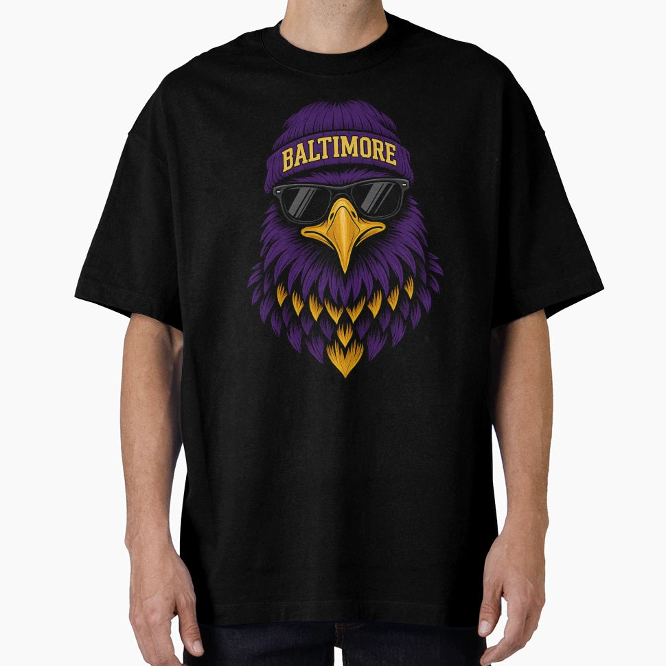 Baltimore Raven Fan Art T-Shirt - Fun Novelty Design Unisex - T-Shirt, Sweatshirt, Hoodie