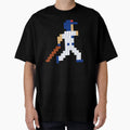 8 Bit Chicago Pixel Baseball Player T-Shirt - Graphic Print for Adults - T-Shirt, Sweatshirt, Hoodie