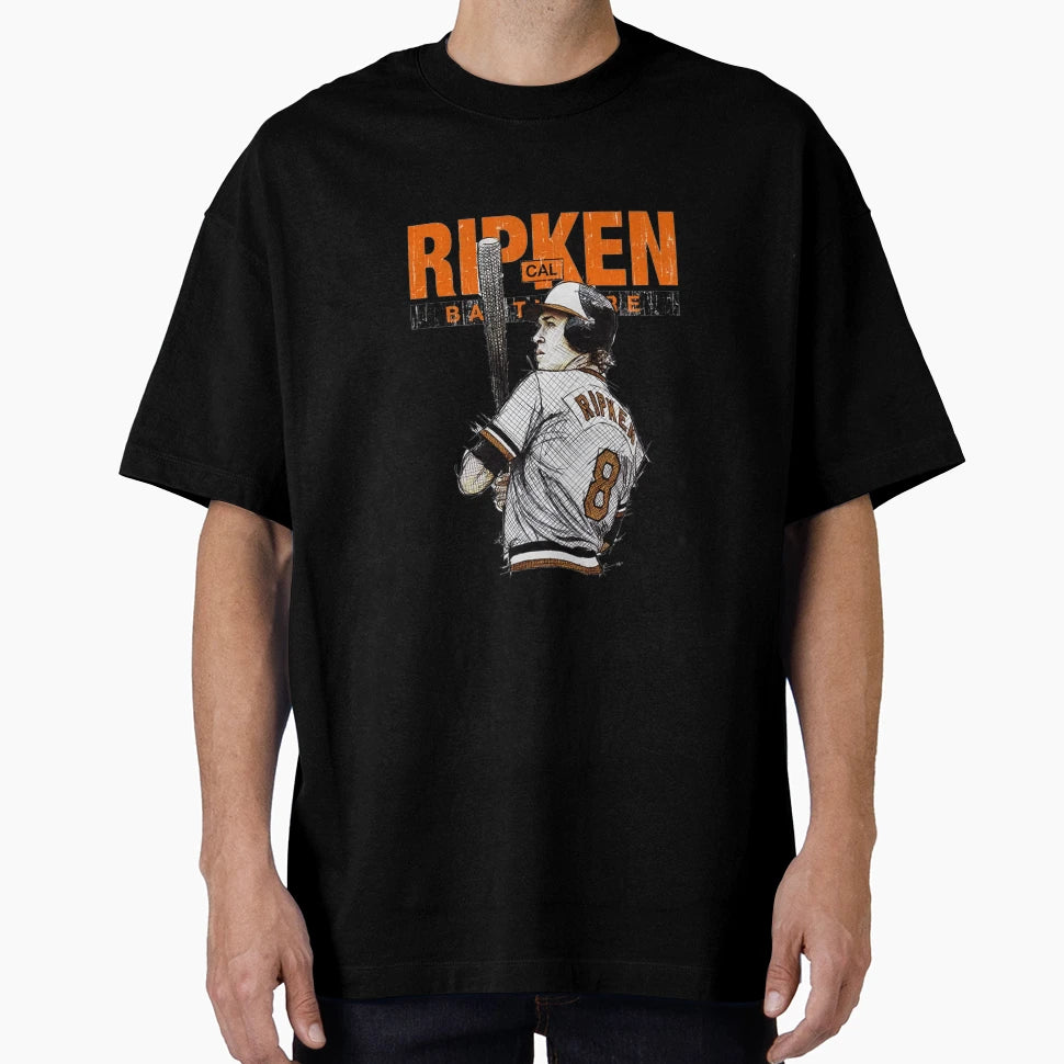 Cal Ripken Jr Batters Box Baltimore T-Shirt - Fun Novelty Design Men Women - T-Shirt, Sweatshirt, Hoodie