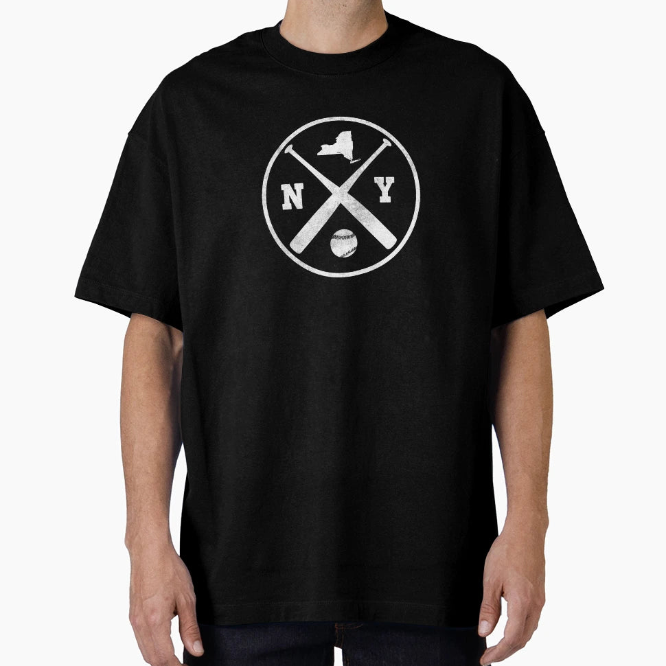 New York Baseball Bats Ny State T-Shirt - Fun Novelty Design for Adults - T-Shirt, Sweatshirt, Hoodie