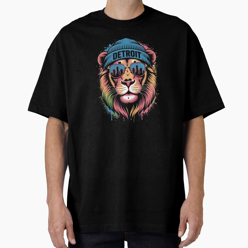 Detroit Lion T-Shirt - Graphic Print Unisex - T-Shirt, Sweatshirt, Hoodie