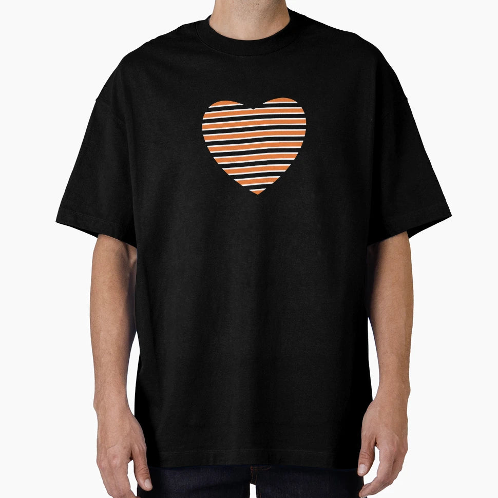 Orange Black And White Horizontal T-Shirt - Streetwear Style for Adults - T-Shirt, Sweatshirt, Hoodie