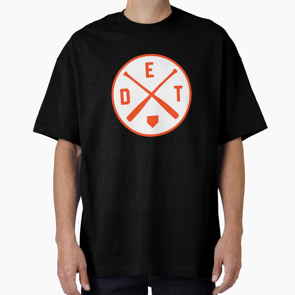 Detroit Baseball Bat Det Patch T-Shirt - Novelty Apparel Men Women - T-Shirt, Sweatshirt, Hoodie