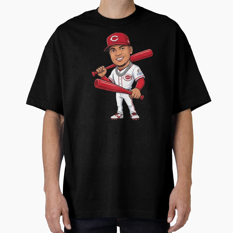 Noelvi Marte Power Hitter Icon Two Red T-Shirt - Minimalist Print Unisex - T-Shirt, Sweatshirt, Hoodie