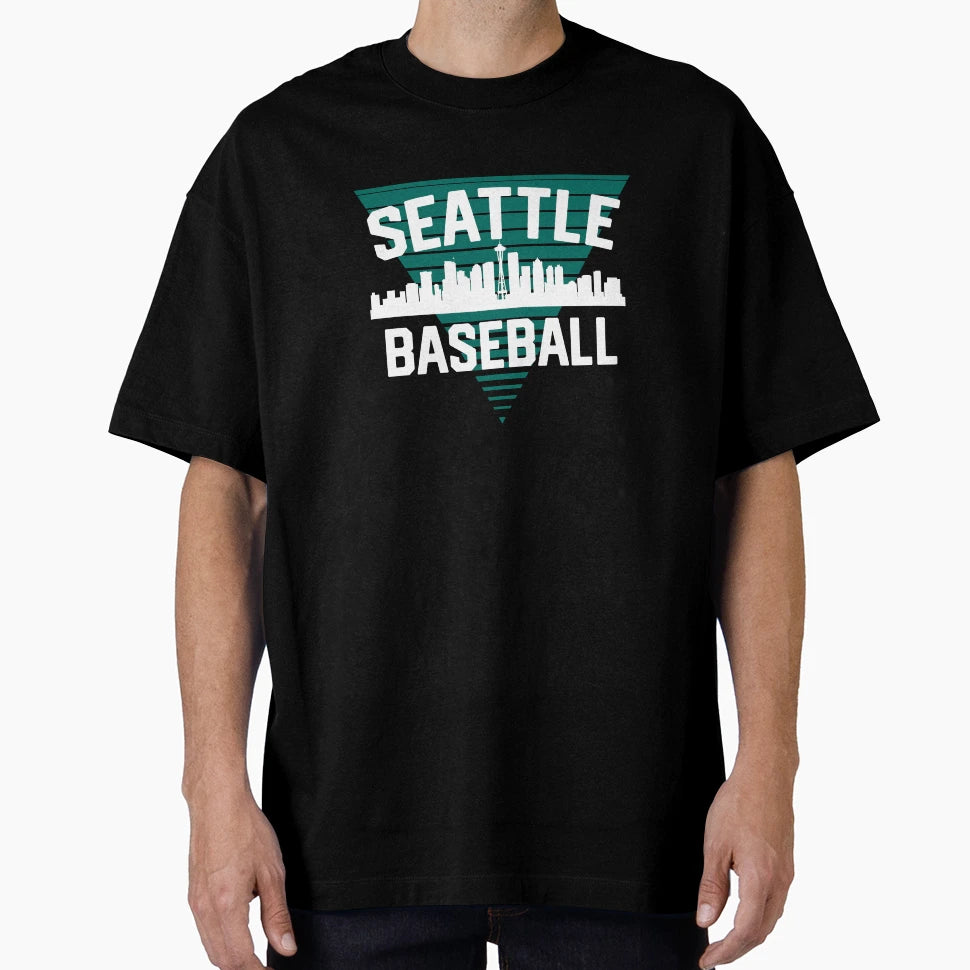 Seattle Baseball Team Pride City Skyline T-Shirt - Unique Graphic Unisex - T-Shirt, Sweatshirt, Hoodie