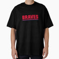 Braves Distressed Typography Bold Red T-Shirt - Unique Graphic Men Women - T-Shirt, Sweatshirt, Hoodie