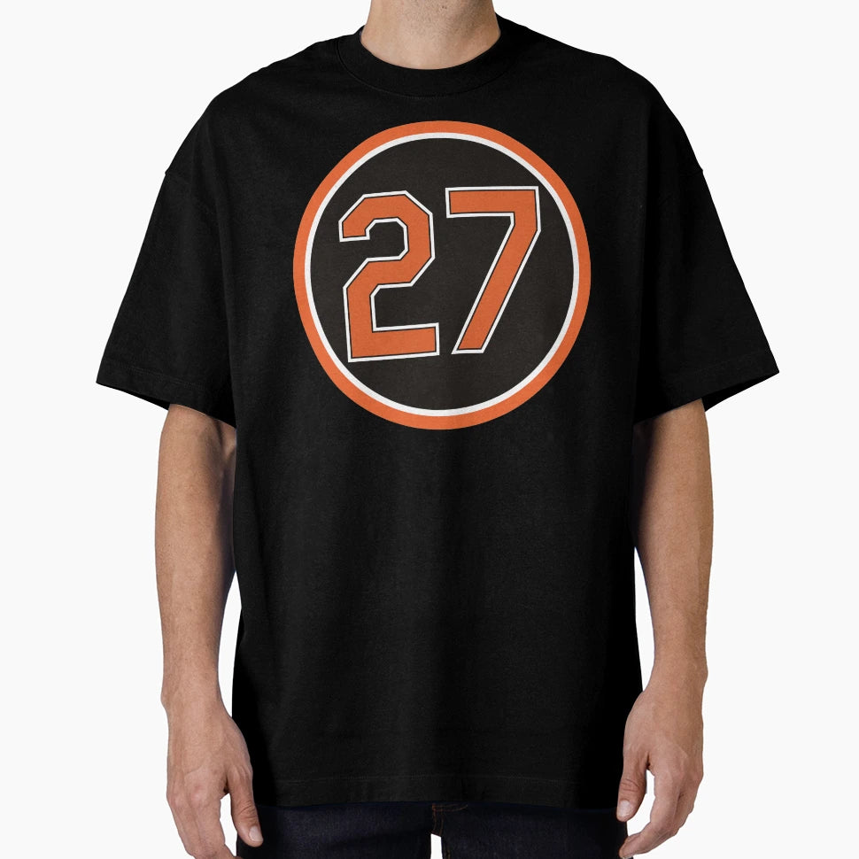 Delmon Young 27 Jersey Number T-Shirt - Aesthetic Graphic Unisex - T-Shirt, Sweatshirt, Hoodie