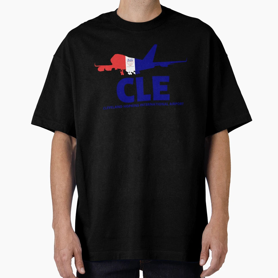 Travel Airport Airline Cleveland T-Shirt - Unique Graphic for Adults - T-Shirt, Sweatshirt, Hoodie