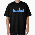 Chicago Skyline Blue T-Shirt - Fun Novelty Design for Adults - T-Shirt, Sweatshirt, Hoodie