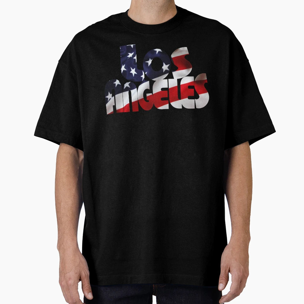 Los Angeles Usa Flag T-Shirt - Trendy Graphic for Adults - T-Shirt, Sweatshirt, Hoodie